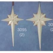 S3095- 2 Star Hanging Ornaments 15cm