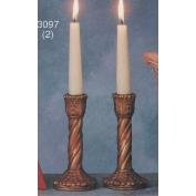 S3097- 2 Spiral Candlesticks 17cmH