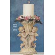 S3146-Ornate Container with Cherubs & Candle Plate 31cm