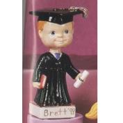 S3410-White Boy Graduate Nodder 19cm Includes Spring