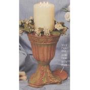 S3498B -Fluted Vase with Candle Plate S3512 -28cm Tall