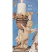S3612C-Cherub with Vase Right with Candle Plate 28cmT