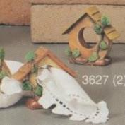 S3627- 2 Birdhouse Napkin Rings 10cm