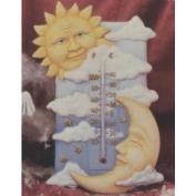 S3650-Sun & Moon Thermometer 31cm - Includes Thermometer