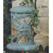 S3684-Sun & Moon Lantern with cut outs & Base S3683 -25cmT