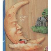S3721-Moon Wall Plaque with Cloud Birdfeeder Attachment S3720- 29cm