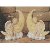 S3764-Medium Cherub on Moon facing Left 16cm