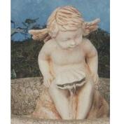 S3767-Garden Cherub on Rock 24cm