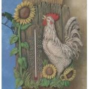 S3810-Rooster Thermometer 29cm - Includes Thermometer