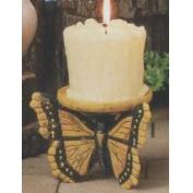 S3822-3 Sided Butterfly Candleholder with plate 10cm