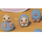 S433- 3 Hatching Ducklings 6cm