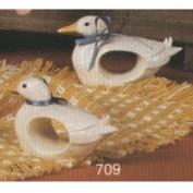 S709- 4 Duck Napkin Rings 7cm