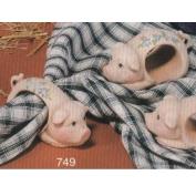 S749- 4 Pig Napkin Rings 7cm