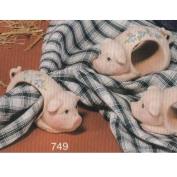 S749- 4 Pig Napkin Rings 7cm