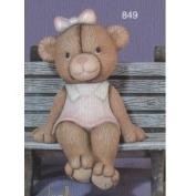 S849-Girl Bear Stocking Hanger 23cm