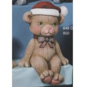 S850-Boy Bear Stocking Hanger 23cm excludes Christmas Hat