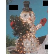 TL527-Large Mr Snowman with Light Holes 31cm