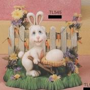 TL545-Wheel Barrow Bunny 19cm Tall