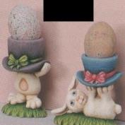 TL547- 2 Top Hat Bunny  Egg Cups 8cm