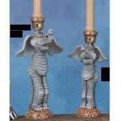 TL819ST-Pair of Elephant Candle Sticks 24 & 29cmH