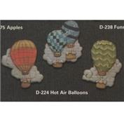 D224-3 Hot Air Balloon Magnets 8cm