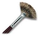 L5030-6-  ROYAL SABLE FAN BLENDER BRUSH WITH FIRM NATURAL HAIRS FOR OILS AND ACRYLICS.