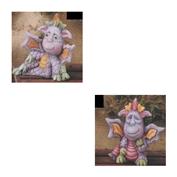 TL489 - 2 Goofy Dragon Kids 11cm