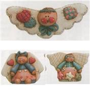 C2332- 3 Angel Holiday Pins 5cm