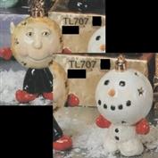 TL707 -Snowman 15cm & Elf Bulble 13cm