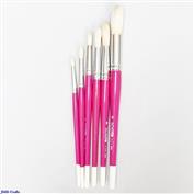 PINKHOG-10 Scioto Pink Handle Hog Round Bristle Brush