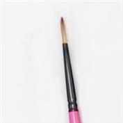 ROUND-2-Pink Handle Scioto Taklon Round Art Paint Brush