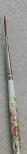 LDC65-10/0-Golden Taklon Long Lines Striper Brush. 16cm Hardwood Handle with Flowers.