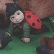 D1959-Crawling Lady Bug Baby 18cmW