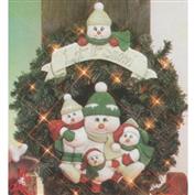 D1592 -Snowmen Wreath Accent 25cmW (excludes banner)