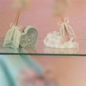 D1366 -2 Cupids Arrow Bases only with Heart & Cloud 8cm