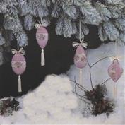 D459 -4 Soft Sculpture Hanging Ornaments 10cm