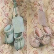 D484 -One pair boys & One pair girls Baby Bootie Hanging Ornaments 5cm