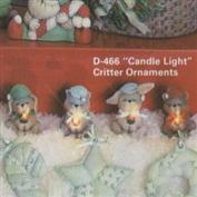 D466 -4 Candle Light Critter Ornaments 5cm
