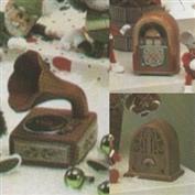 D845 -3 Old Time Music Ornaments 7cm