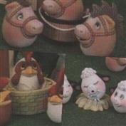 D1183 -Straw, Bucket, Basket  "Egg Pressions" Bases  8cm