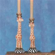 TL822ST-Pair of Giraffe Candle Sticks 26 & 30cmH