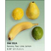 DM552 -Banana 21cm, Lime 8cm, Pear 10cm & Lemon 9cm