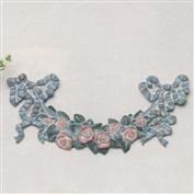 DM1664 -Roses/Ribbon Deco Swag 31cm Wide