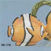 DM1798 -Tropical Fish Sugar Bowl with Lid 18cm Wide