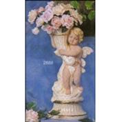 S2888 -Cherub with Cornucopia Vase 33cm Tall