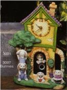 S3007 -Bunnies for Cottage Pendulum Clock S3001