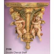 S3106 -Double Cherub Shelf 33cm