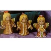 S3329 -3 Gingerbread Angel Hanging Ornaments 10cmT