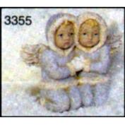 S3355 -2 Snuggling Winter Cherubs 10cm