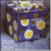 S3554 -Small Cube Box S3501 with Oversized Lid 9cm Wide (Excludes Bow)